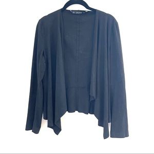 Zara Vegan Suede Draped Jacket